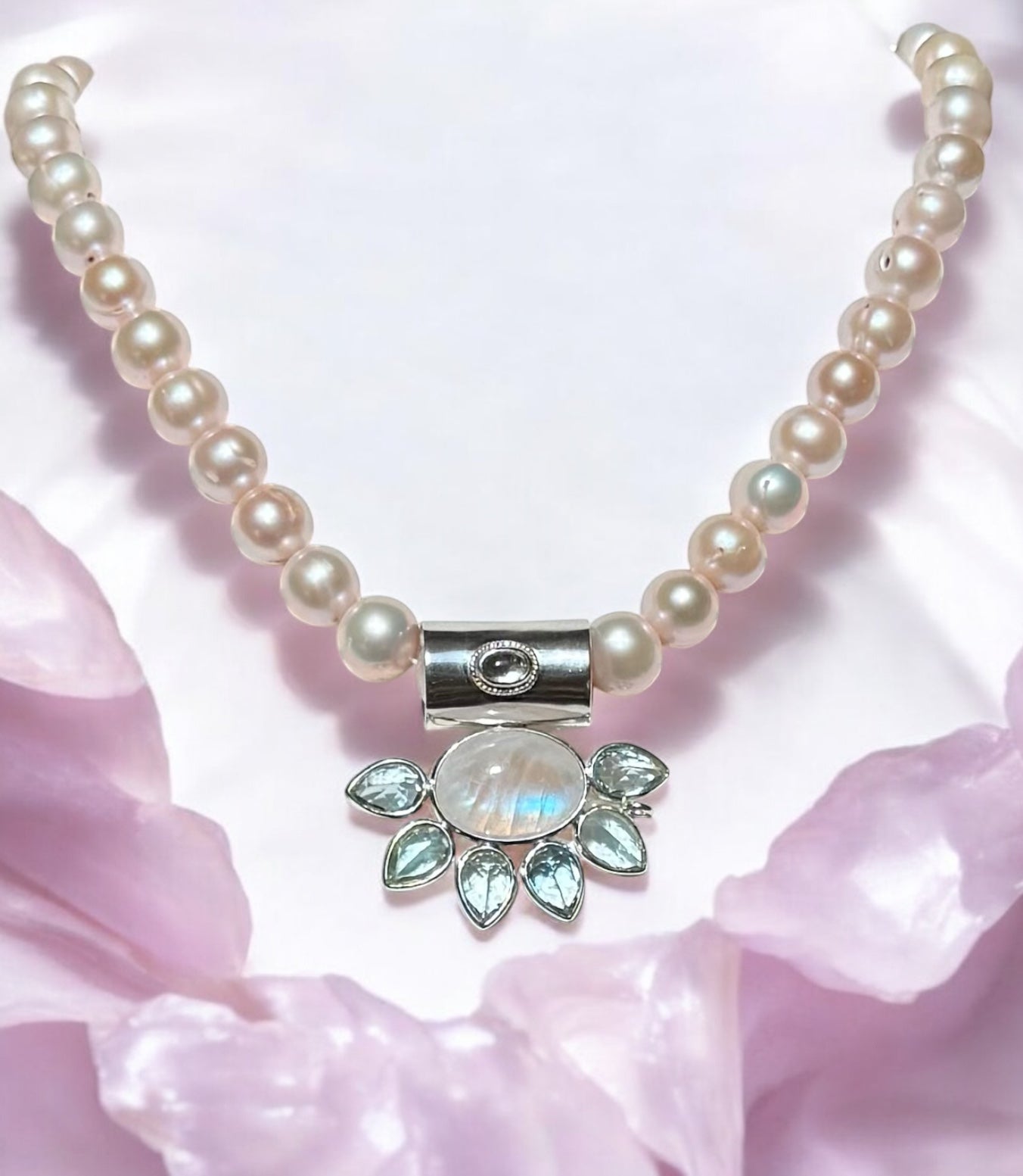 Yasha Tassel Moonstone Blue Topaz II