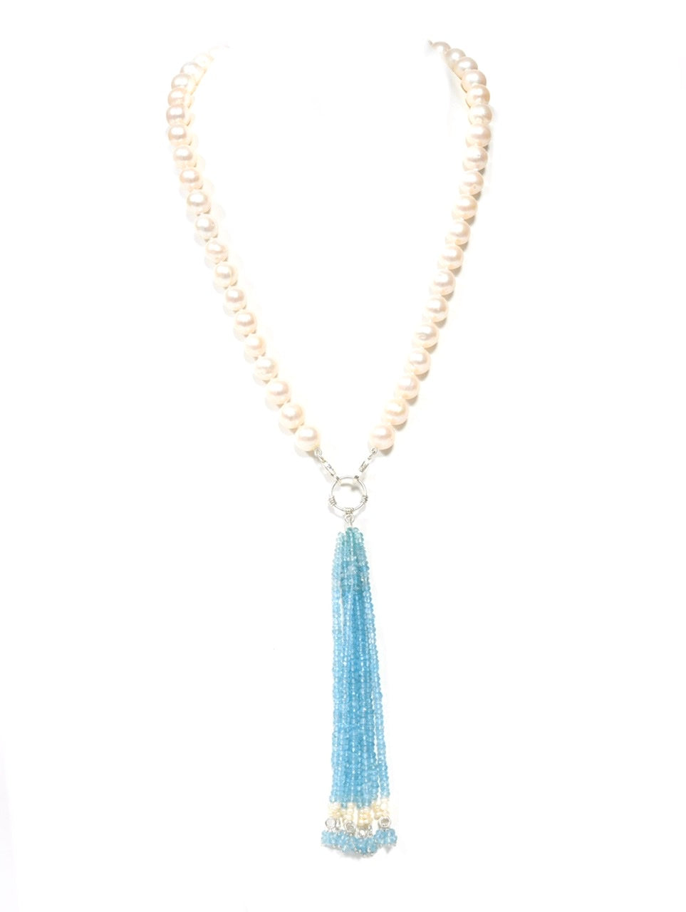 Yasha Tassel Moonstone Blue Topaz-sold