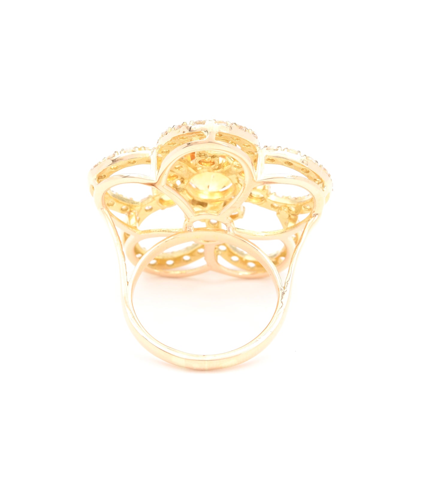 Golden Celestial Plumeria Ring