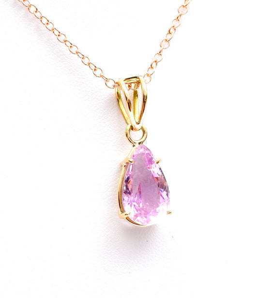 Drop Cut 18k Kunzite