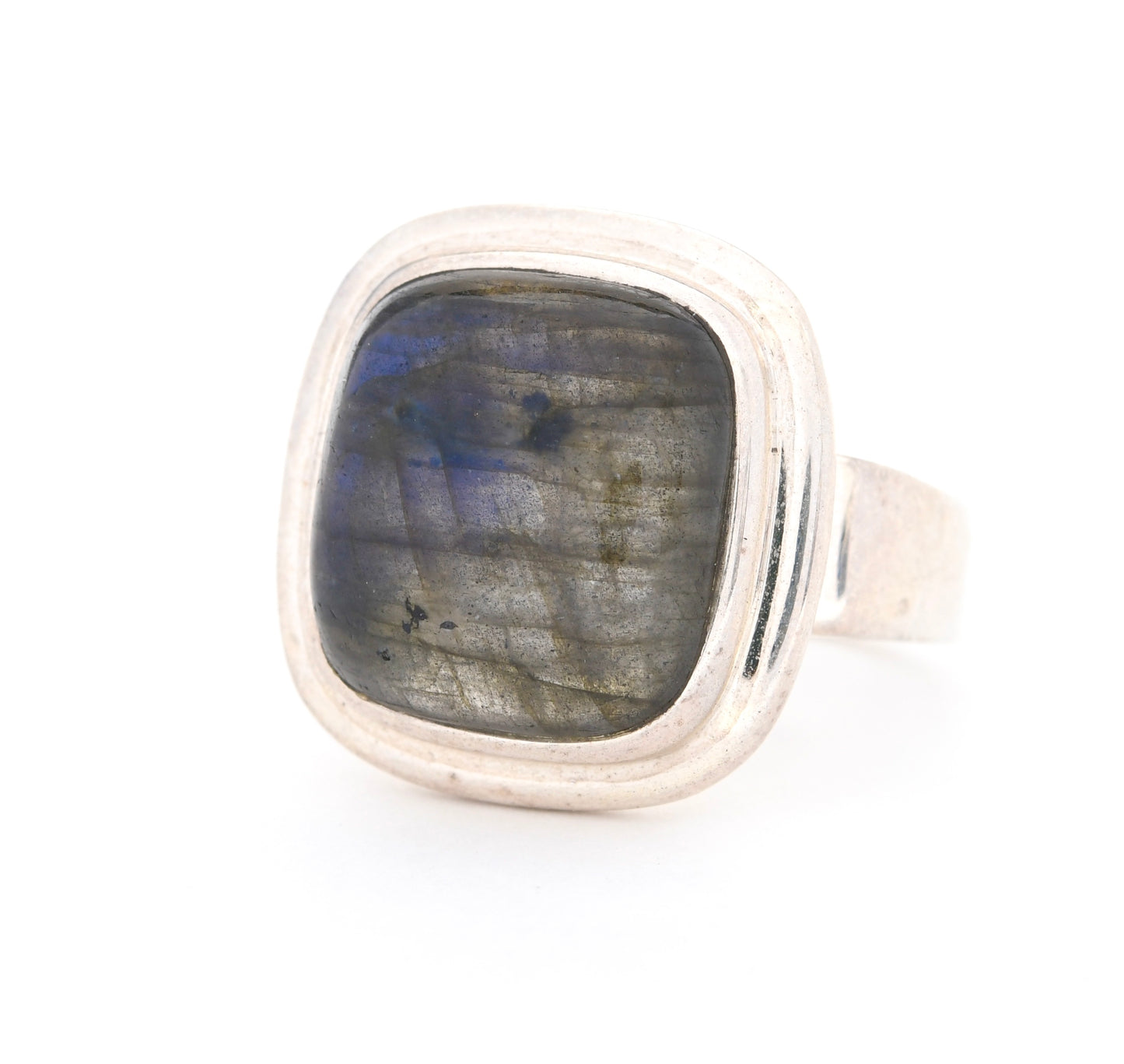 Rounded Emerald Cut Labradorite Statement