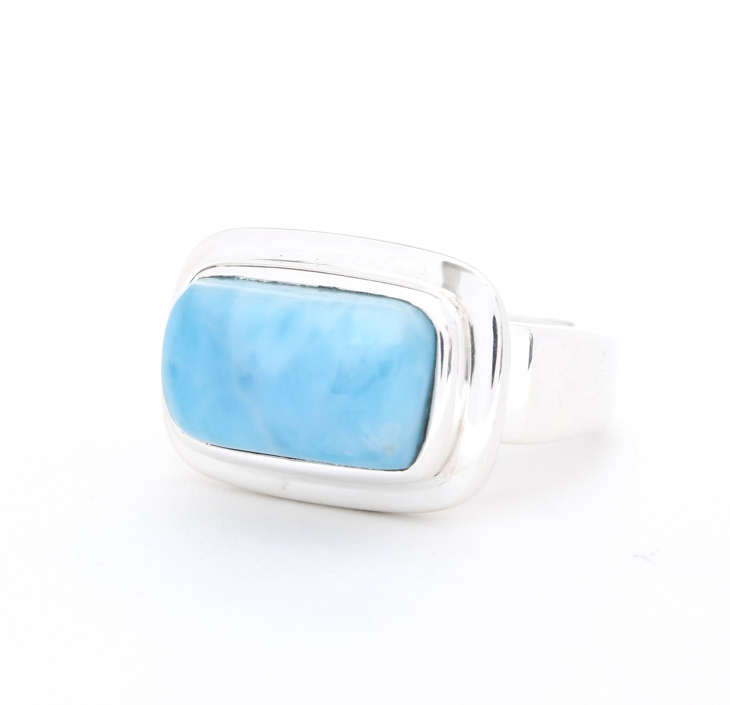 East West Modern Statement Larimar Ring