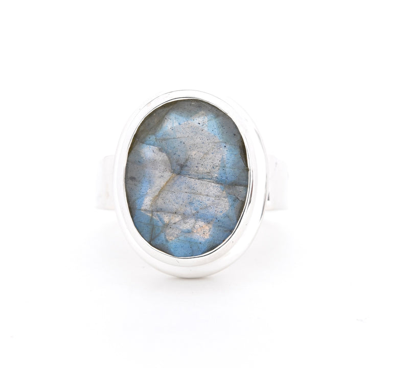 Brilliant Oval Labradorite Statement