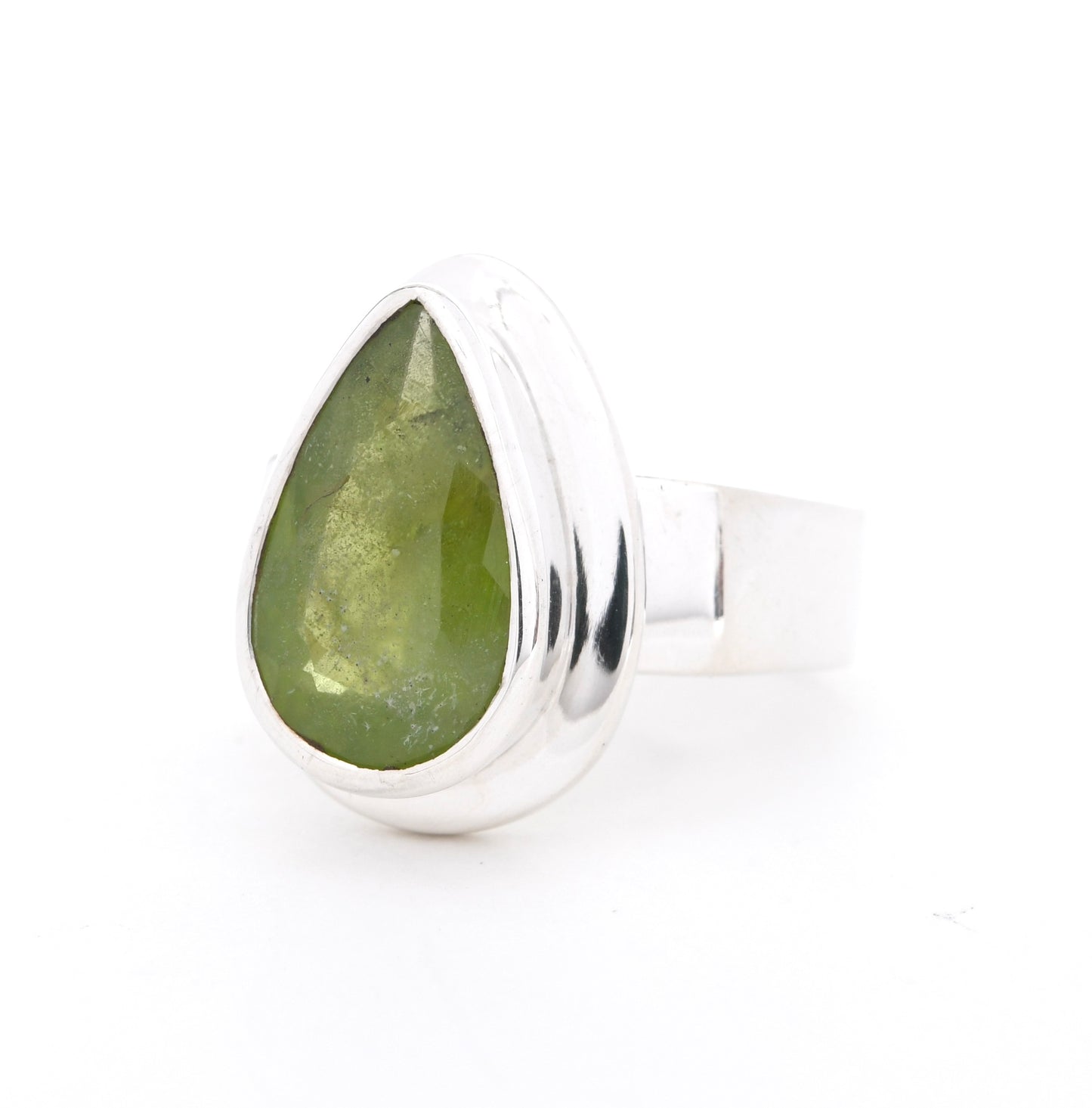 Peridot Drop Ring