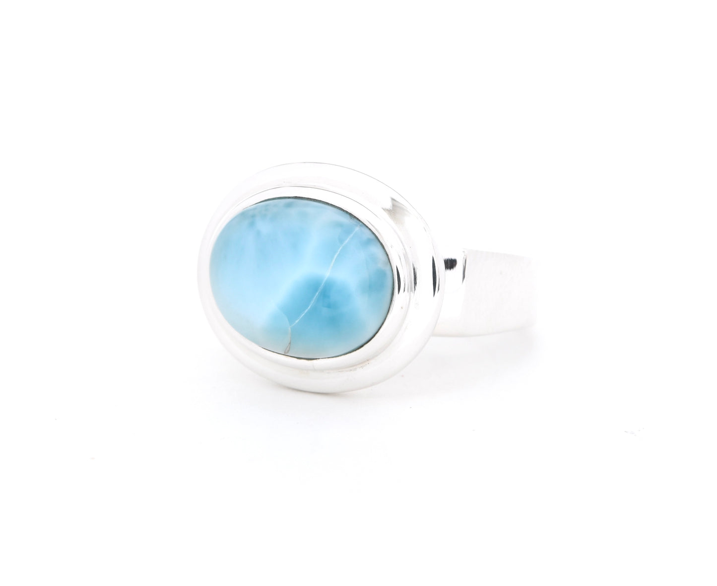 East West Oval Larimar