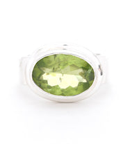 East West Oval Peridot Ring