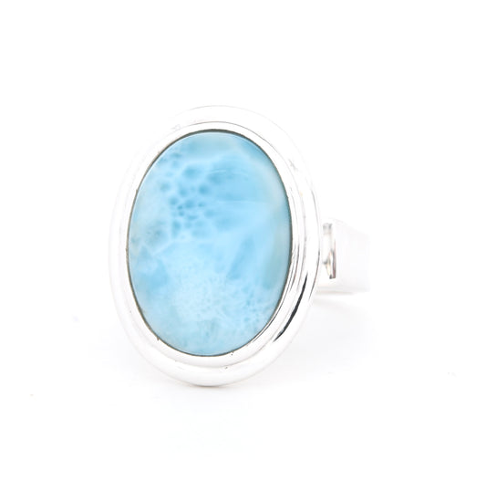 Oval Statement Larimar Ring