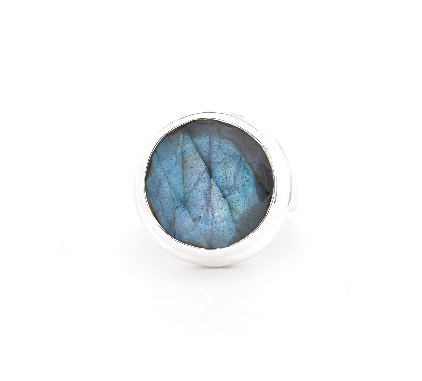 Brilliant Round Labradorite Statement