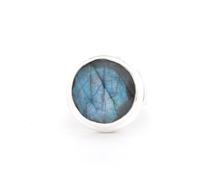 Brilliant Round Labradorite Statement