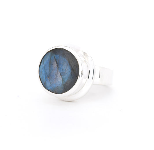 Brilliant Round Labradorite Statement