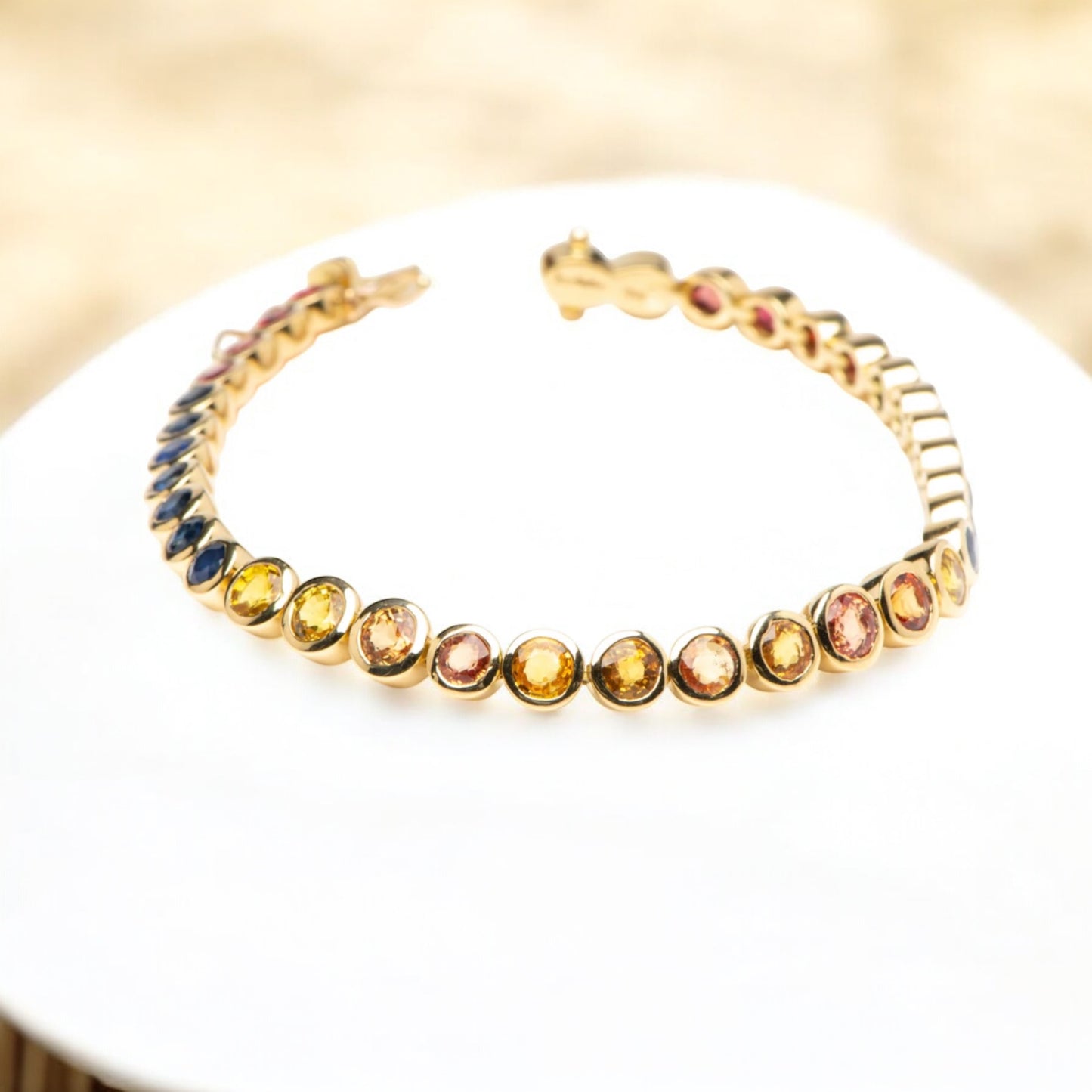 Blue Red and Yellow Sapphire