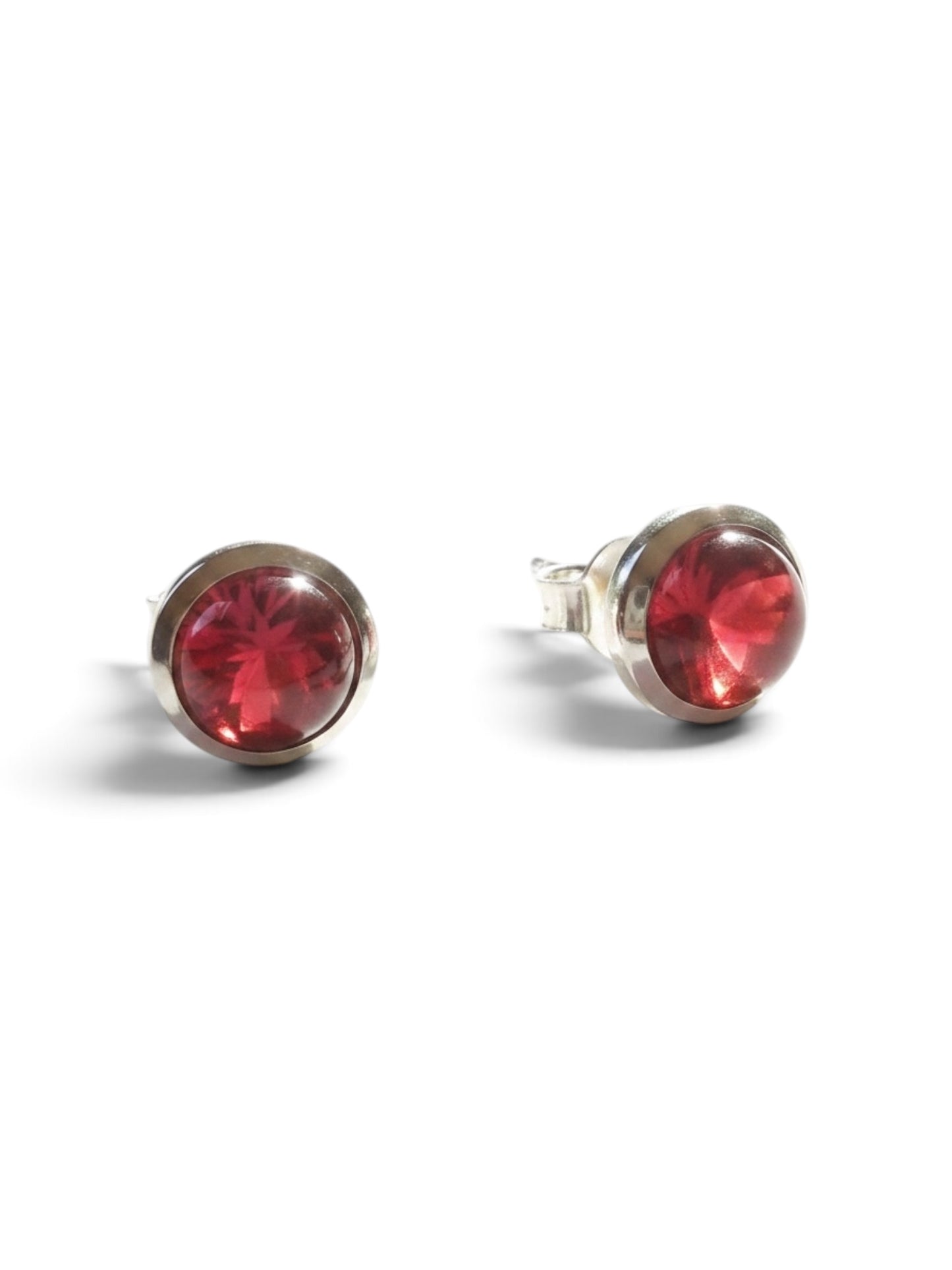 Garnet Dome Studs