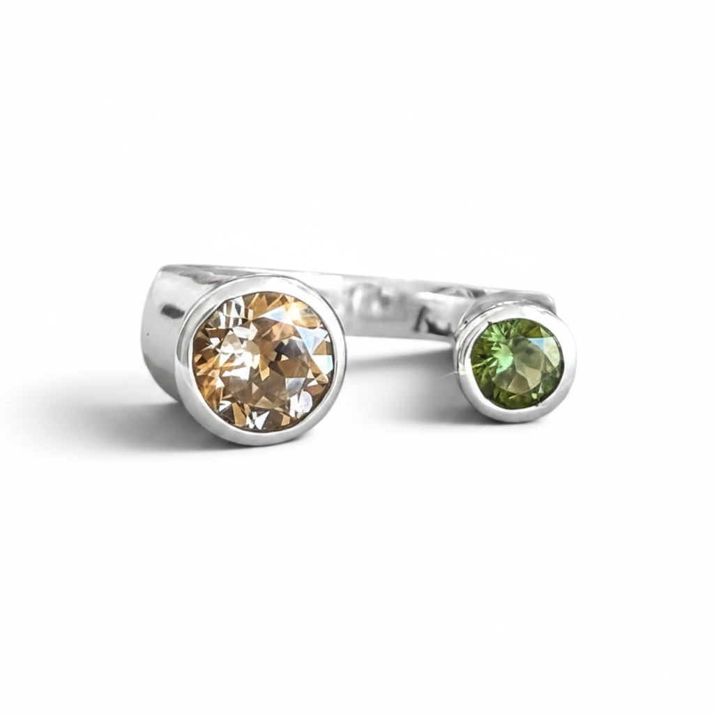 Open2U AKA2 sterling silver tourmaline ring
