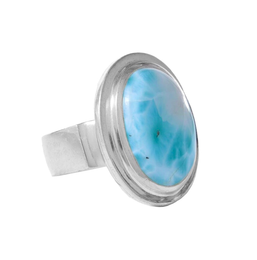 Oval Statement Larimar Ring