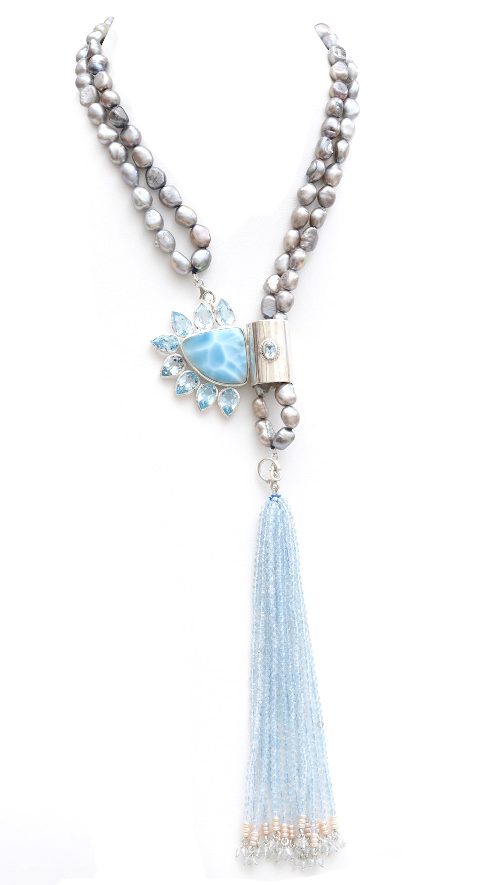 Yasha Tassel Larimar Blue Topaz-Sold