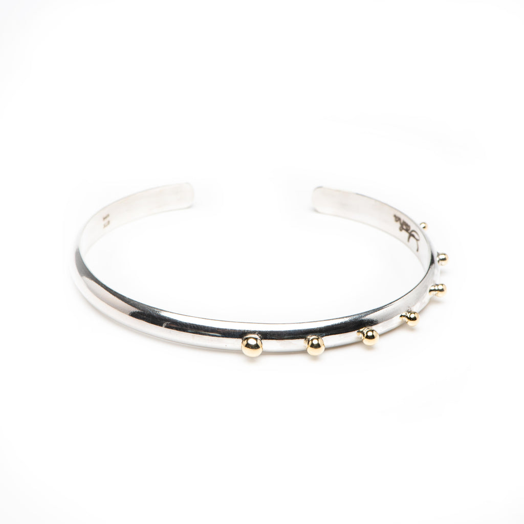Asymetrical Gold Studded Cuff