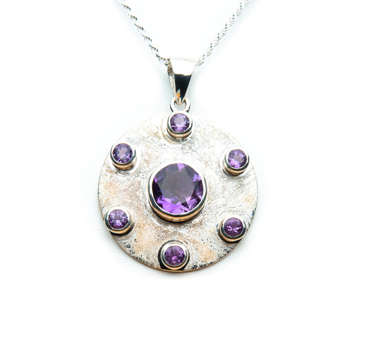 Round Amethyst Starlit Disk